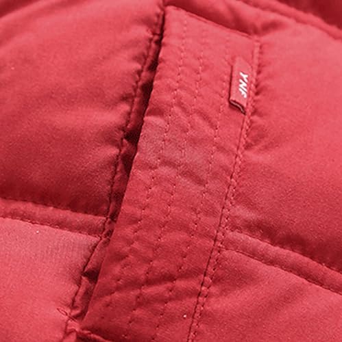 Kids Boys Girls Hooded Down Coats Toddler Baby Winter Jackets Outerwear Hoodie Clothes Zipper Padded (Red, 8-9 Years)4