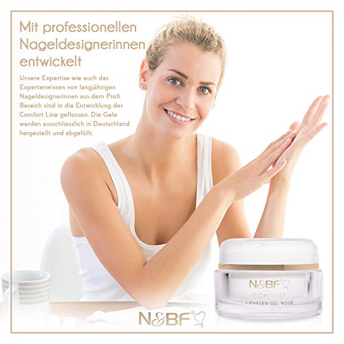 N&BF UV+LED 1-Phasen-Gel Comfort Line Rose | 15ml hochwertiges Profi 3-in1 Gel | Professionelles Allrounder Nagelgel für Grundierung, Aufbau und Versiegelung | Made in Germany – Bild 6