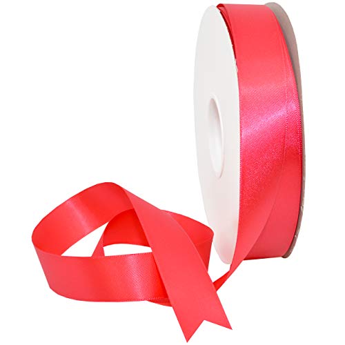 Image of Morex Ribbon 08822 /50-198 Double Face Satin Ribbon, 7 /8 inch x 50 Yd, La Rosa
