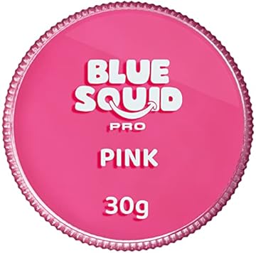 Blue Squid PRO Face Paint - Professional Water Based Single Cake Facepaint & Body Paints - SFX Makeup, Kids Adults Painting for Costume, Halloween Face Paints for Children - Classic Pink 30g / 1oz