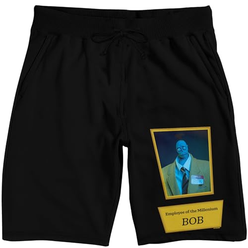 Beetlejuice Beetlejuice Bob Employee of The Millennium Men's Black Sleep Pajama Shorts