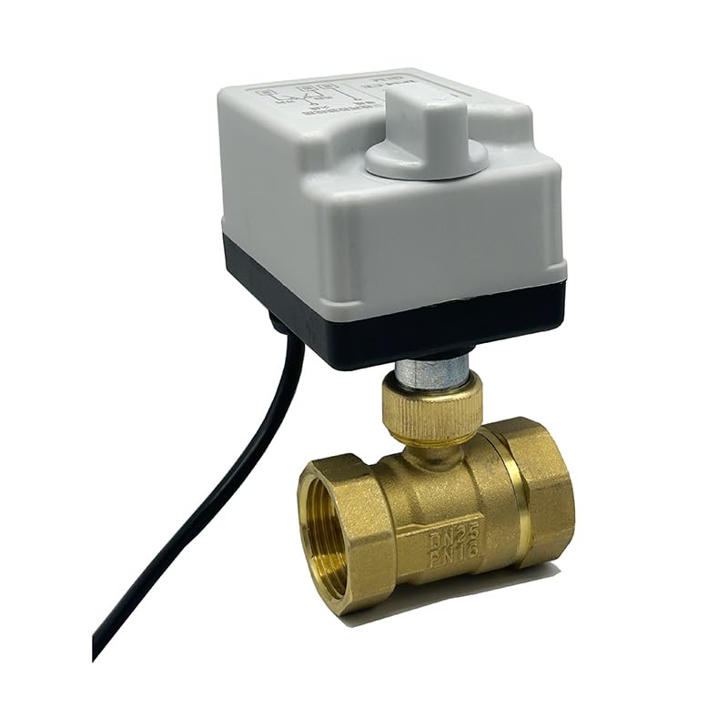 Vanne à bille motorisée bidirectionnelle, 1/2 "3/4" 1 "2", avec interrupteur manuel, 220V 12V 24V, vanne à bille électrique en laiton, 3 fils, commande à 2 points, 1 pièce ( Size : 1-1/2" , Color : 12