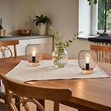 【Lampe Cage Design】- Une lampe distinctive de style lanterne avec une ampoule LED dorée et une base en bois, émettant une lueur ambrée chaleureuse. Crée une aura de charme d'antan - Ajoute une touche somptueuse à n'importe quel espace grâce à l'alliance gracieuse de la beauté et de la fonctionnalité - Accessoire accrocheur pour les tables, les bars, les terrasses, les porches ; fabuleuse décoration intérieure et extérieure de jour comme de nuit.