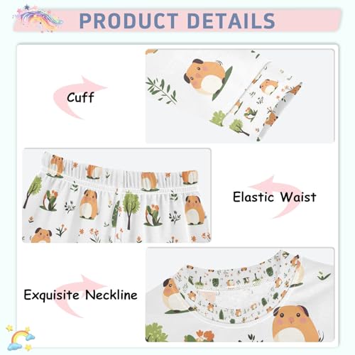 senya Guinea Pig with Tree Pajamas Set Long Sleeve Soft Cotton Sleepwear 2 Piece4