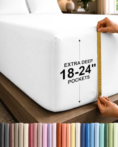 CGK Linens CGK Linens Extra Deep Full Fitted Sheet - Fitted Sheet Only - White
