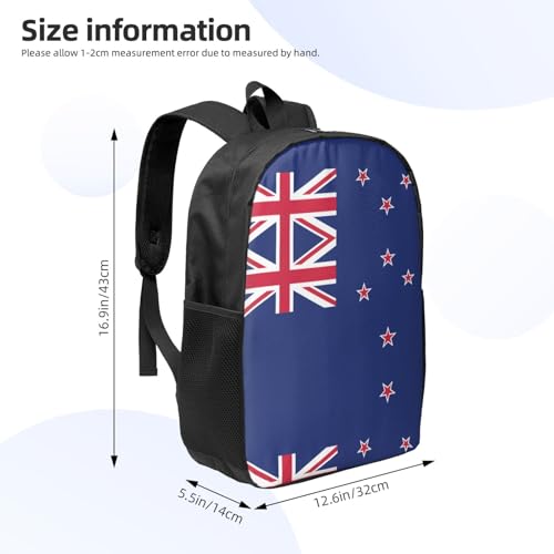 Mochila de negocios simple con diseño de Nueva Zelanda en color negro 4