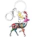 Produktbild HXYKLM Emaille Alloy Reindeer Deer Key Chain Schlüsselanhänger Handtasche Charm Keychain Zubehör Tier Schmuck für Frauen