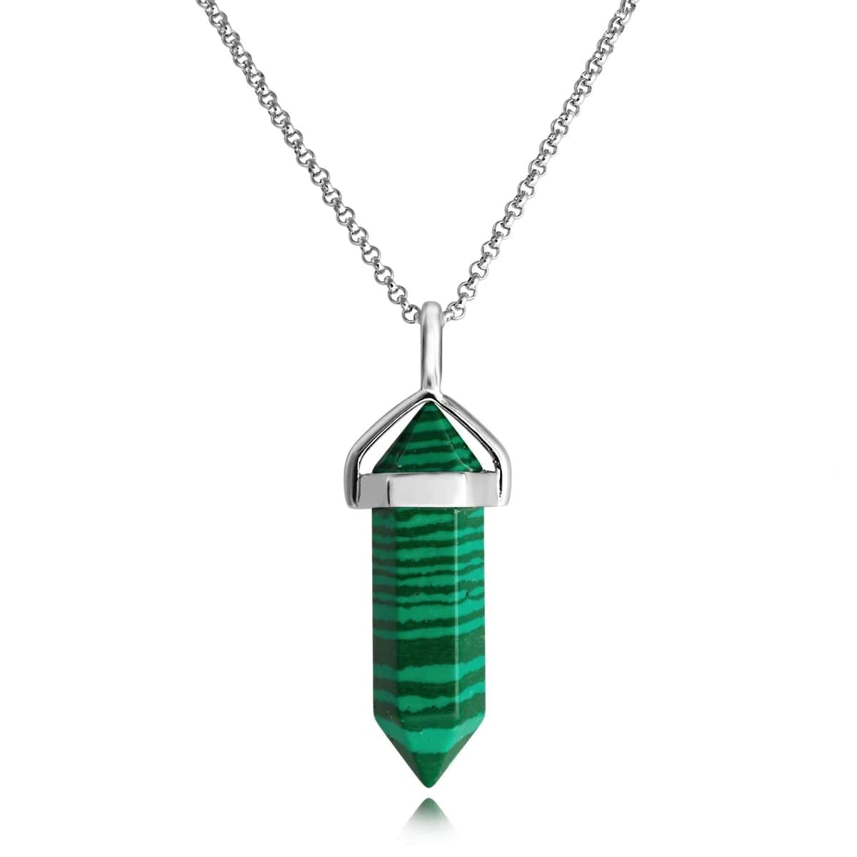 Philip JonesSynthetic Malachite Gemstone Necklace
