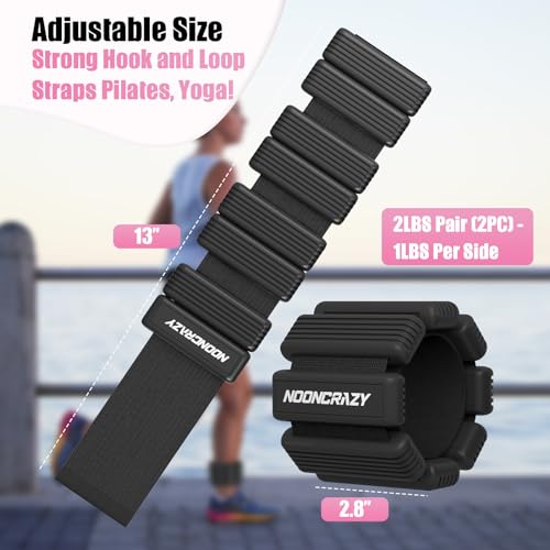 Image of Pilates Wrist Ankle Weights for Women, Wearable Strong Arm & Leg Weights Set of 2(1 lb /2.2 lbs Each), Adjustable Ankle Weights for Walking, Yoga, Dance, Barre, Gym