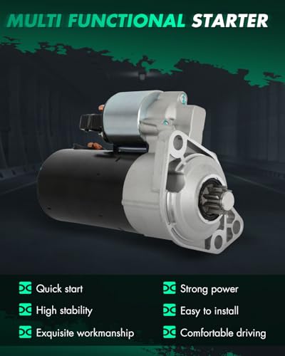 Image of SCITOO Starter Motor fit for Volkswagen for Beetle 1.9L 1998-2003,for Volkswagen for Golf 1.9L 1996-2004,for Volkswagen for Jetta 1.9L 1996-2004 Replacement Starter 17725