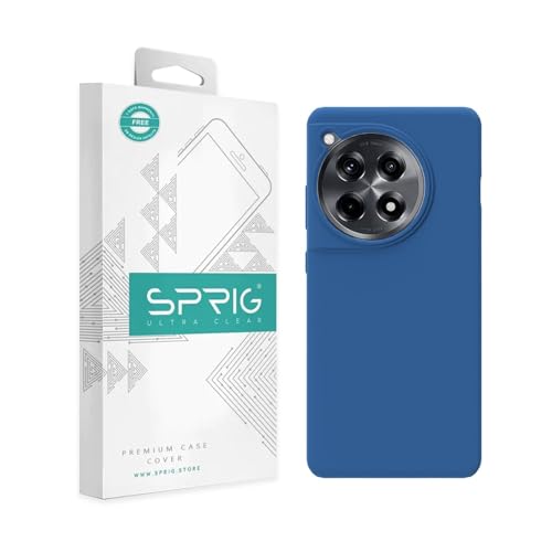 Image of SPRIG Compatible with Oneplus 12R Premium SilkTone Back Cover Drop Tested Shock Proof Mobile Case for Men, Women, Boys and Girls with Camera Protection (Navy Blue)