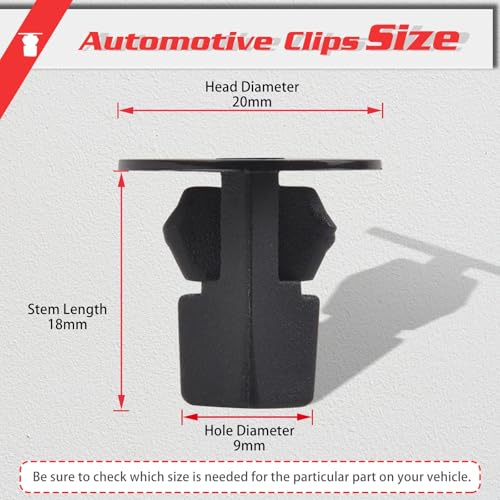 Image of OTUAYAUTO 20PCS Fender Liner Clip - Front Spoiler Trim Panel Shield Retainer Fastener for Toyota Tacoma, Camry, Corolla, Replacement for OEM:90189-06065 90189-A0002