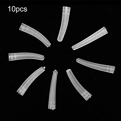 10Pcs Tweezers Cover, Grafting Eyelashes Tips Covers, Transparent Plastic Elbow Tweezers Antidust Nonslip Eyelashes Grafting Tool #TOP5