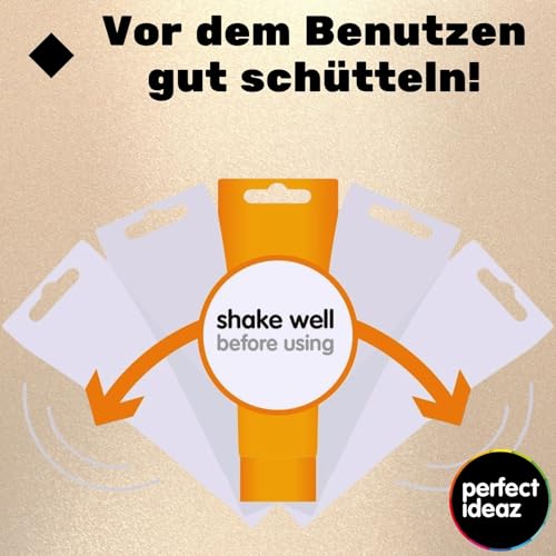 5 x 75 ml Metallic Acrylic Paint, 5 Colours, Highly Opaque, Water-Based