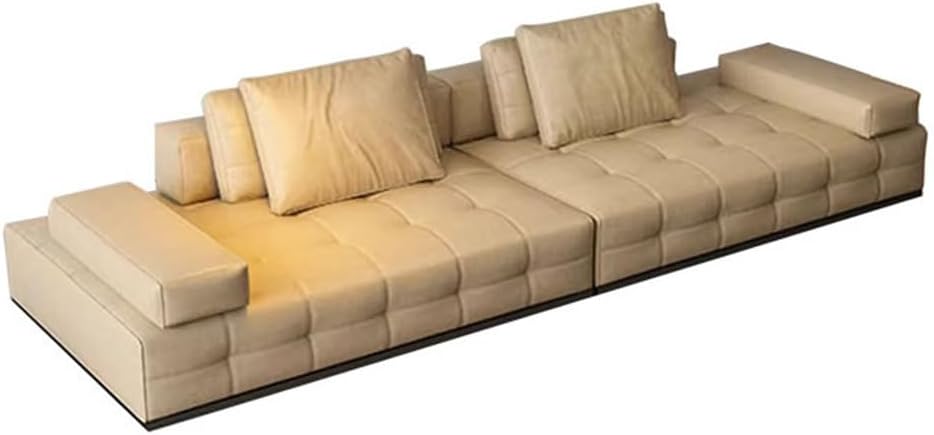 Wooden Skeleton Combination Sofa Villa Large Flat Straight Living Room