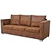 Produktbild vidaXL Sofa 3-Sitzer Dreisitzer Vintage Couch Polstersofa Loungesofa Sitzmöbel Polstermöbel Designsofa Wohnzimmersofa Künstliches Wildleder