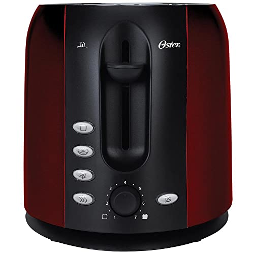 Torradeira Oster Aço Inox, 220V, Vermelho,800W, TSSTTJC5BBKR