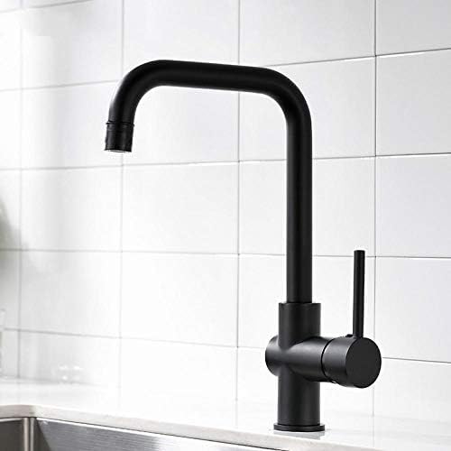 Kitchen Faucet Brass Sink Faucets 360 Rotate Swivel 2 Function Water Outlet Mixer Black Tap