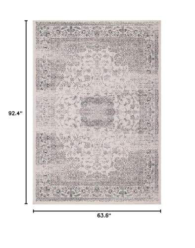 Tapete decorativo SAFAVIEH 5'3" x 7'7" Beige y gris miniatura 2