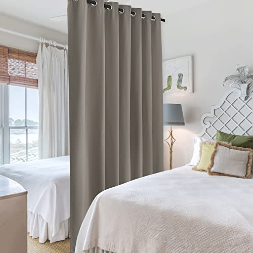 Image of RYB HOME Extra Long Curtains Light Block Soundproof Privacy Blinds for Home Theater Office Backdrop Dining Living Room Patio Door Large Window Ceiling to Floor Drapes, W 8.3 x T 11 ft, Sand