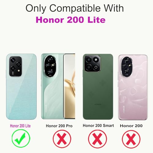 Coque Honor 200 Lite 5G fine et antidérapante en cuir vert pour stopper les chutes accidentelles