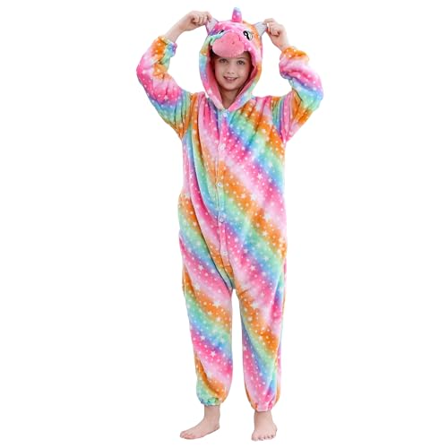 HAHASHOW Combinaison Pyjama Enfant Grenouillère Surpyjama Enfants Cosplay Cartoon Animaux à Capuche Unisexe Grenouillères Vêtements de Nuit Garcon Fille...
