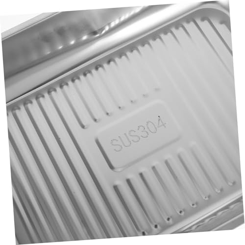 Plat à four rectangulaire acier inoxydable plaque de cuisson pour griller