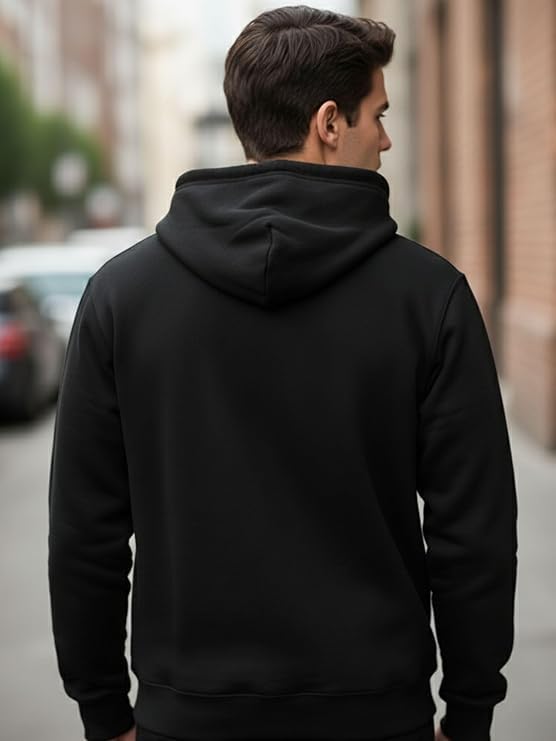 Image of boffi ... Unisex Hooded Sweatshirt, Black and Grey, Casual Pullover
