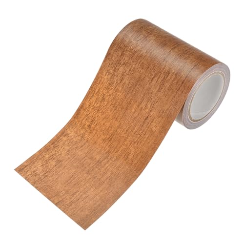 Image of M METERXITY 1-Roll Wood Grain Repair Tape, 3.15in x 15ft Textured Realistic Self-Adhesive Wood Floor Tape Contact Paper for Furniture /Floors /Home [Natural Mahogany]