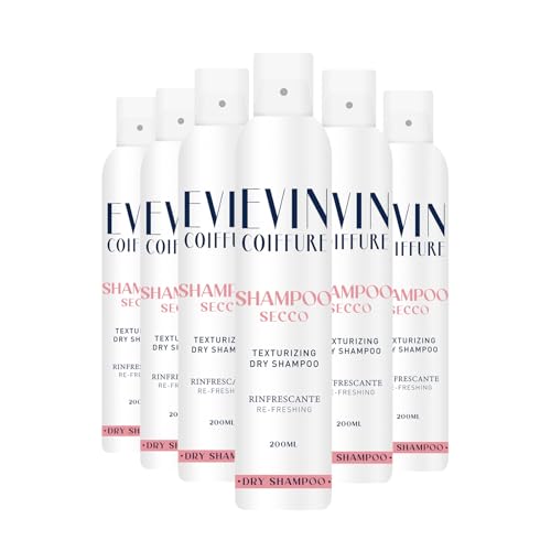 EVIN COIFFURE | Shampoo Secco per Capelli 6 x 200ml, Dona Volume, Pulizia e Profumo