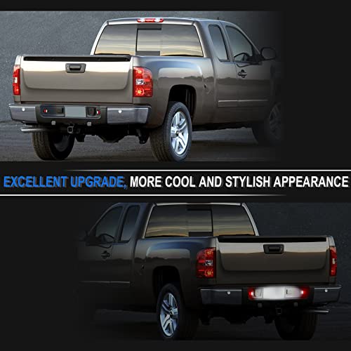 Shinefit Led License Plate Light Replacement For Silverado Sierra 1500 2500 3500 Suburban Tahoe Avalanche Yukon Xl Escalade, Red U-Shaped White Tag Lamp Assembly, Pack Of 2 #TOP6