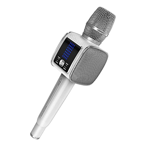 Microphone Karaoké Minecraft Avec Haut-Parleur Bluetooth Et Lumières LED - Pour Enfants Et Fêtes