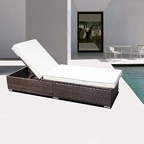 DIMAR-GARDEN-Outdoor-Chaise-Lounge-Wicker-Patio-Lounge-ChairRattan-Daybed-Sunbed-Couch-Furniture-with-CushionPool-Beach-Backyard-DeckMix-Brown 4159HFfrPuL
