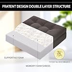 HAVARGO Recliner Cushions for Elderly, 20x20x5 Inch Thick Chair Cushion Patent Design Soft Tufted Dual Layer Booster Seat Cushions for Seniors Recliner Risers Taupe 1P - Image 4