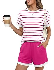 Rose Red Wide Stripes