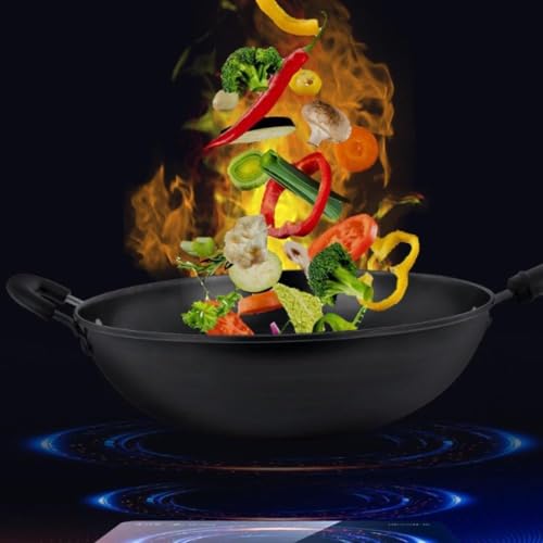 Wok antiadherente de hierro negro 13.4 pulgadas miniatura 6