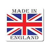 Sticker Gold - Made in England Union Jack, adesivo impermeabile, bandiera della Gran Bretagna, Regno Unito, Inghilterra, San Giorgio SG403 (14 cm x 12 cm (1 confezione)