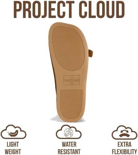 Project Cloud 100% Genuine Leather Womens Sandals Dressy - Lightweight & Non-Slip Women's Flats Sandals Women with Plush & Soft Insole Slides Sandals for Women 2026 (Velora) - Image 4