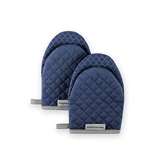 KitchenAid Asteroid Mini Oven Mitt Set, 5.5'x8', Blue Willow, 2 Piece