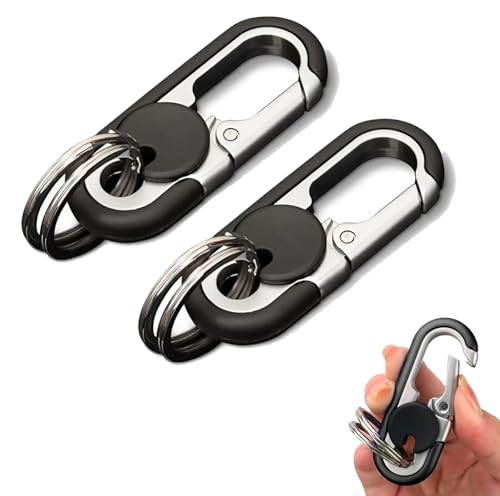 Image of CHRIS GOOD Men's Car Key Chain 2pcs, Personalized Creative Stainless Steel Car Keychain for Men
