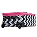 Rockland Fashion Softside Upright Luggage Set, Expandable, Pink Chevron, 2-Piece (14/19)