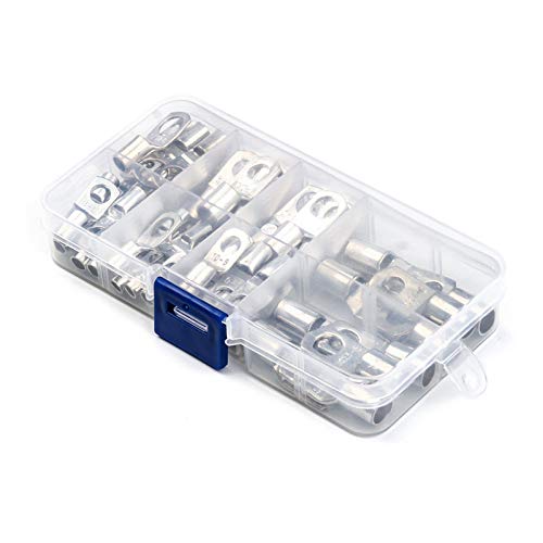 Cosses SC en cuivre étamé pour câbles de batterie et fils électriques - Lot de 60 pièces