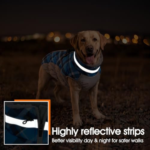 Image of Lelepet Dog Winter Coat Waterproof Small Dog Coat with Harness Built in