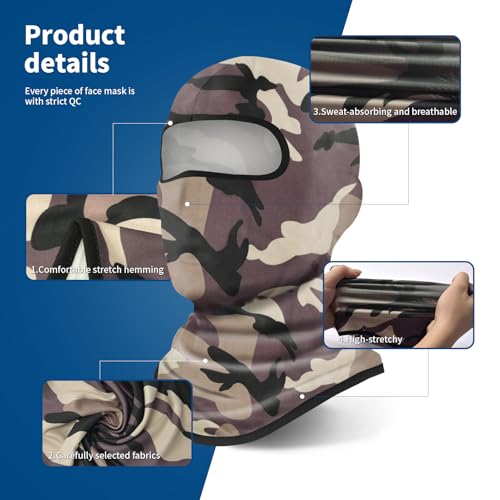 Image of YESLIFE Balaclava Ski Mask for Men and Women, Winter Face Mask, Shiesty for Skiing, Snowboarding & Motorcycle