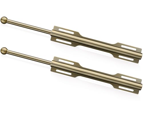 FIRJOY 12" Valet Rod for Closet Pull Out (2 Pack, Antique Brass)