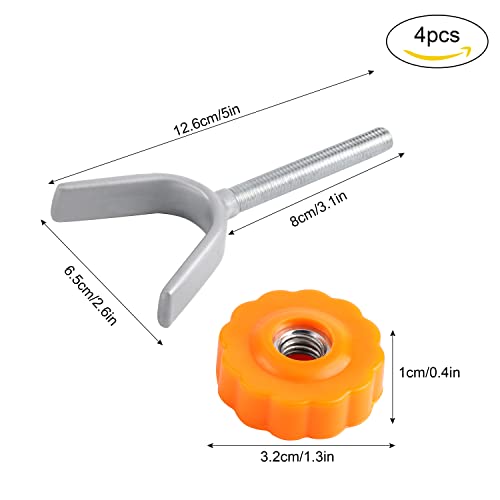 Druckschrauben Kindergitter, 4Pcs Y-Spindel Druckschrauben M10 Treppenschutzgitter Schrauben Ersatzschraube Treppengitter Druckschrauben Babygitter Schrauben Kit