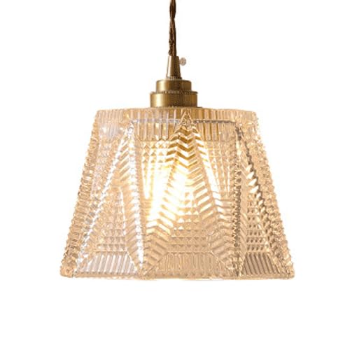Suspension en verre cuivré E27 luminaire industriel pour cuisine