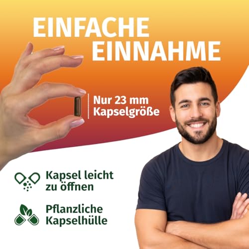 Green Naturals® Johanniskraut Kapseln - Hochdosiert: 14:1 Extrakt (=5950mg reines Johanniskraut) - 2.55mg Hypericin - 180 Stück (3 Monate)