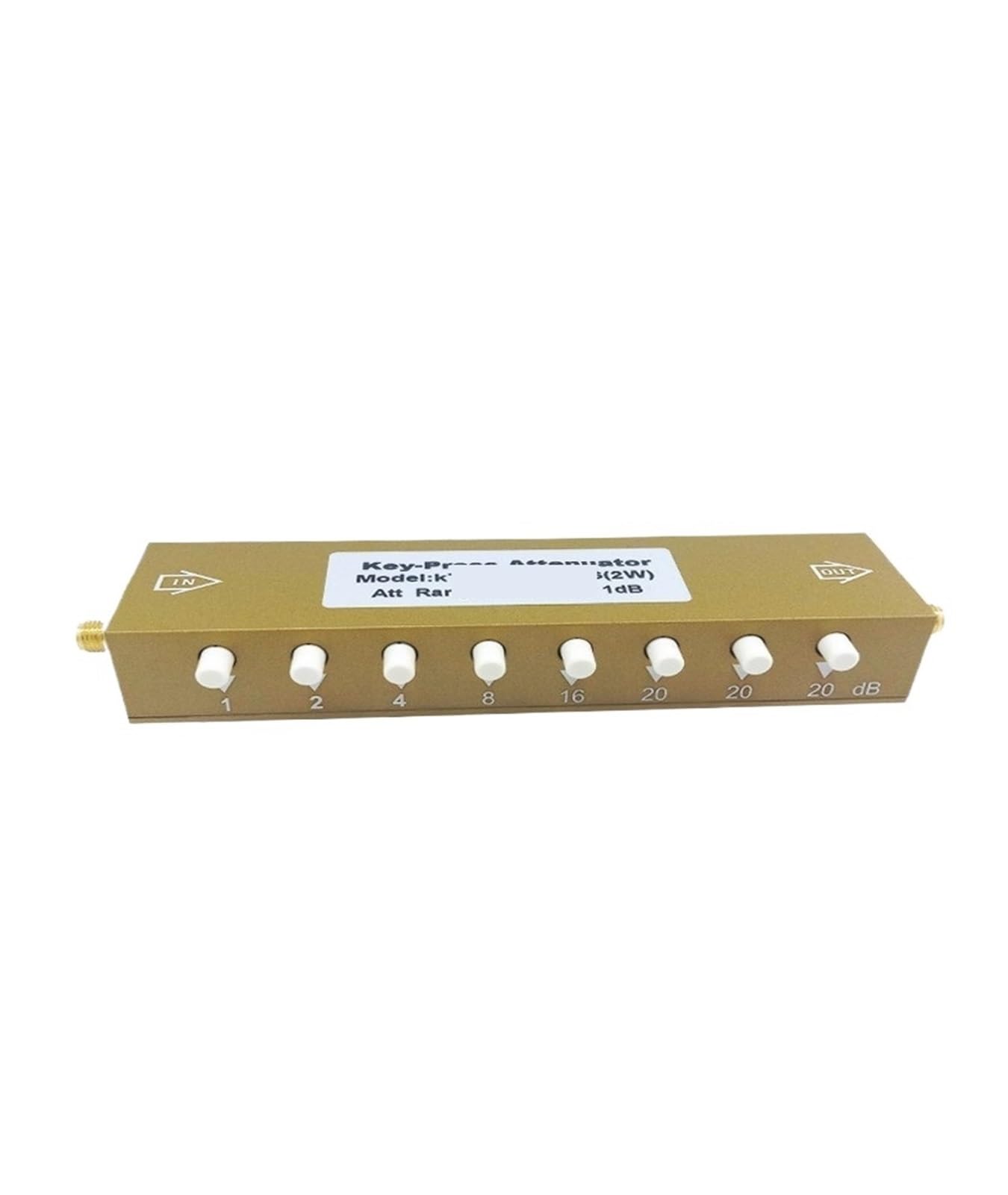 réglable Atténuateur de bouton pas à pas réglable Sma 0-90dB 5W 1dB(SMA-KK 0-90dB 0-3GHz5W)