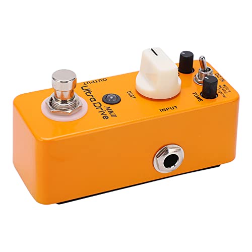 Pédale de distorsion puissante plage de gain étendue DC9V puissants effets de guitare électrique portables classiques - Les Beatles, Paul McCartney, John Lennon, RIngo Starr, George Harrison Pédale de distorsion puissante plage de gain étendue DC9V puissants effets de guitare électrique portables classiques